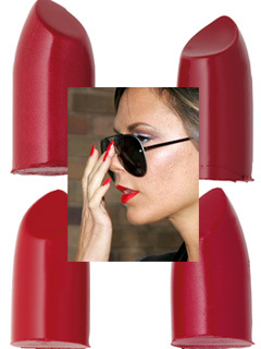 Posh has racy red lips