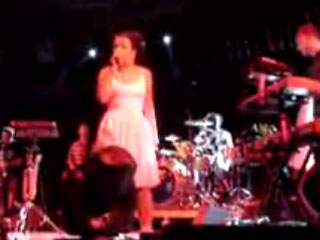 Lily Allen sings song about Cheryl Cole (Then Tweedy) at the 2007 Coachella festival in California