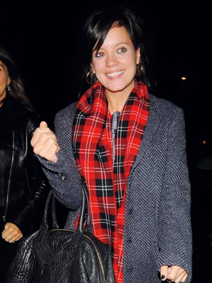 Lily Allen does tartan