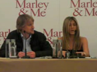 NOW VIDEO: Jennifer Aniston and Owen Wilson at Marley & Me press conference - Part 4