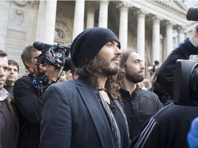 Russell Brand | Russell Brand joins the protests | Pictures | now magazine | celebrity gossip
