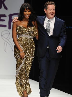 Naomi Campbell's Fashion For Relief show in London: Naomi Campbell and Piers Morgan | pictures| now magazine | fashion | celebrity gossip