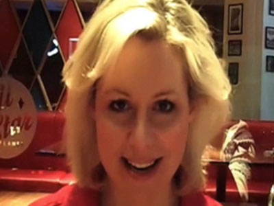 Abi Titmuss and Dane Bowers get bowled over
