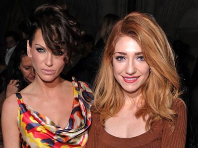 Sarah Harding dyes her blonde hair brown for London Fashion Week 