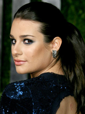 Lea Michele's denim eyes