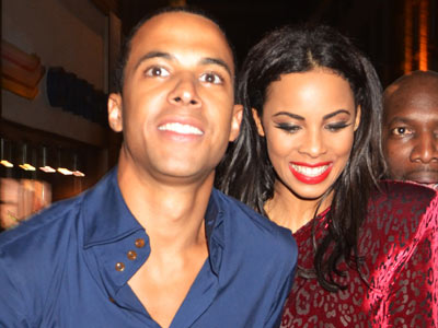 Rochelle Wiseman and Marvin Humes party with JLS
