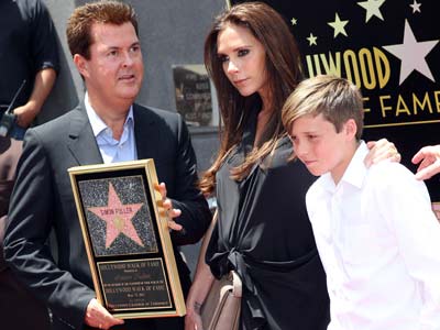 Simon Fuller, Victoria Beckham and Brooklyn Beckham | Pictures | Photos | New
