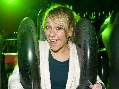 Chloe Madeley's scary adventure at Thorpe Park Fright Night 