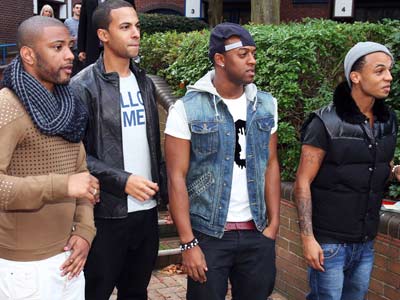 JLS are greeted by fans at Birmingham's Heart FM radio station JLS are greeted by fans at Birmingham's Heart FM radio station