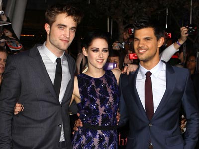 Robert Pattinson, Kristen Stewart and Taylor Lautner | Twilight Breaking Dawn Part 1 LA Premiere | Pictures | Photos | New | Celebrity News