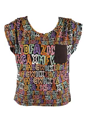 Alphabet print top by Lavish Alice