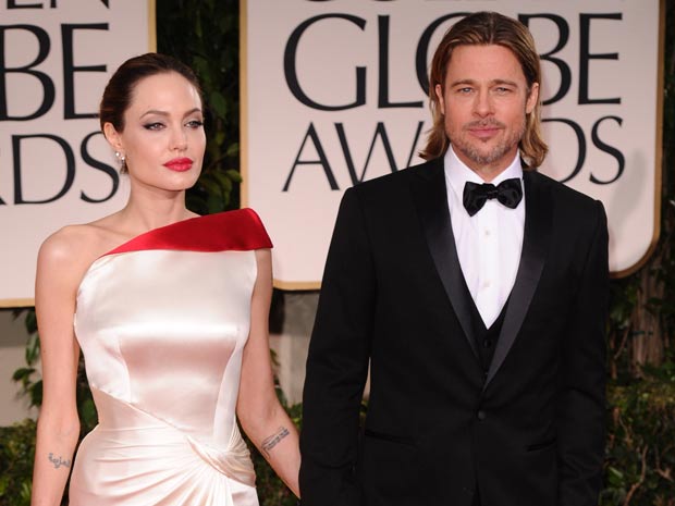 Golden Globes 2012 with Angelina Jolie and Brad Pitt