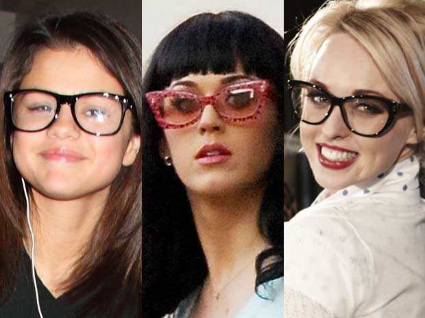 Celebrities wearing glasses