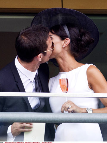 Loved-up Frank Lampard and Christine Bleakley share kiss at Royal Ascot 
