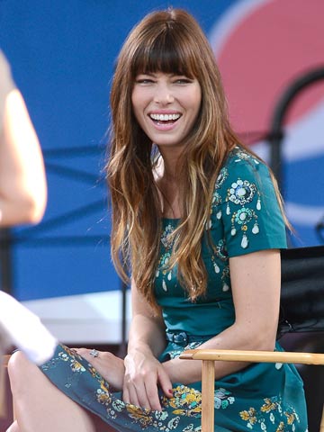 Jessica Biel goes for slick new haircut and fringe - and Justin Timberlake approves