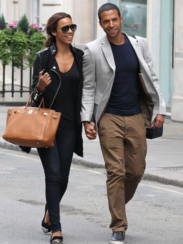 The Saturdays' Rochelle Wiseman steps out in London with JLS star husband Marvin Humes