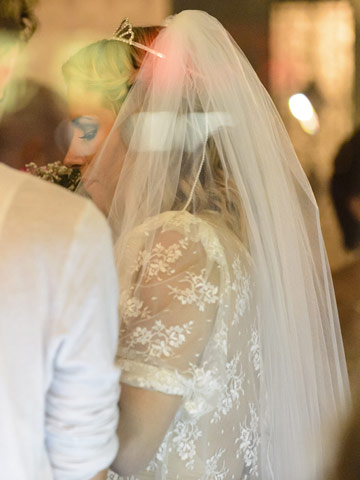 Move over, Harry Styles! Caroline Flack 'marries' Louis Walsh in Las Vegas on The Xtra Factor