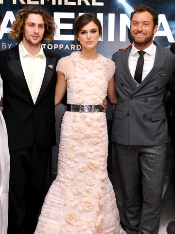 Aaron Taylor-Johnson Keira Knightley and Jude Law | Anna Karenina London Premiere | Pictures | Photos | new | Celebrity News