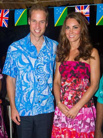 Kate Middleton wears South Pacific tropical dress on Diamond Jubilee Tour and forgets topless pictures scandal