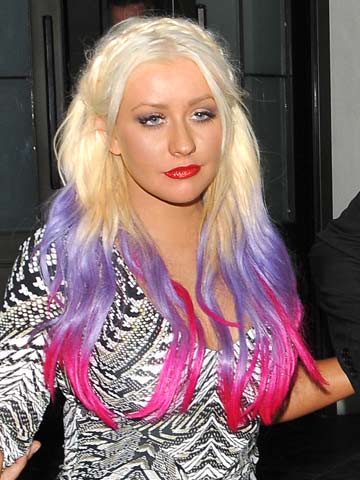 Don't try this at home! Christina Aguilera's hair scare