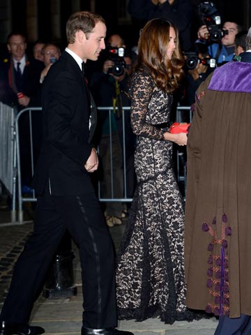Kate Middleton recycles lace designer dress for university charity event in London with Prince William 