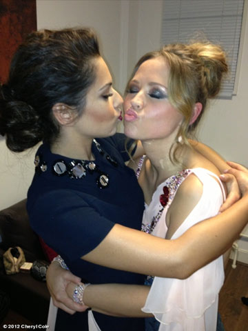 Cheryl Cole cheers on 'amazing' Kimberley Walsh as Fern Britton is voted off Strictly Come Dancing