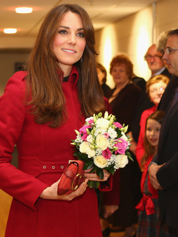 Kate Middleton recycles red LK Bennett coat for rugby date with Prince William in Wales