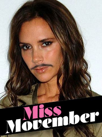 OMG! Kate Middleton, Cheryl Cole, Katie Price, Jennifer Aniston and Victoria Beckham have all got moustaches!
