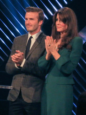 Kate Middleton and David Beckham meet up at the BBC Sports Personality Of The Year Awards 2012