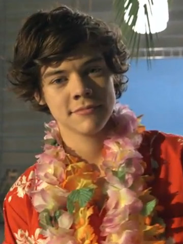 Aloha, Harry Styles! We love your South Pacific style for the Kiss You video