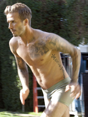 Sexy David Beckham strips to pants to film hot new H&M advert with Guy Ritchie