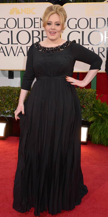 NEW PICTURES Adele reveals post-baby body at 70th Annual Golden Globes ...