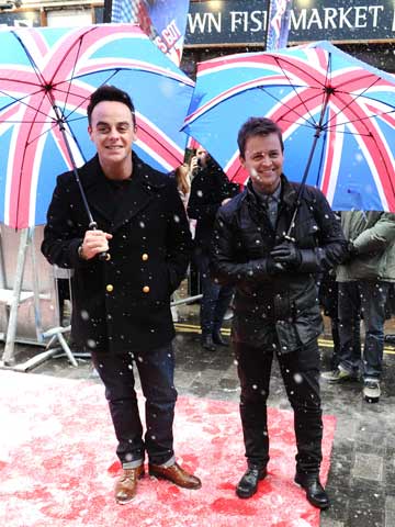 Britain's Got Talent judges brave snow for London auditions Britain's Got Talent judges brave snow for London auditions