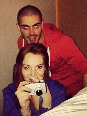 Max George denies dating Lindsay Lohan after intimate Instagram photo