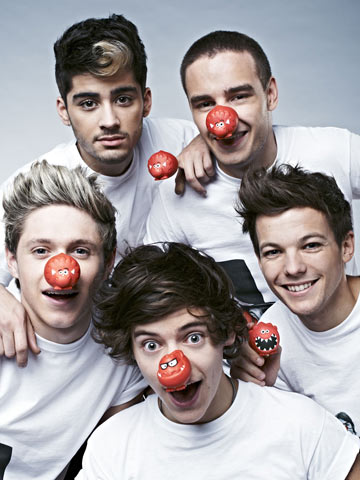One Direction and stars get ready for Comic Relief's Red Nose Day One Direction and stars get ready for Comic Relief's Red Nose Day
