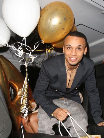Aston Merrygold celebrates birthday at surprise party thrown by girlfriend Sarah Richards with JLS 