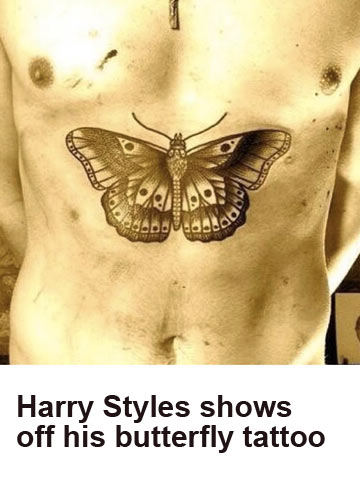 Harry Styles 'gay' tattoo shock! His latest butterfly body ink is so bad
