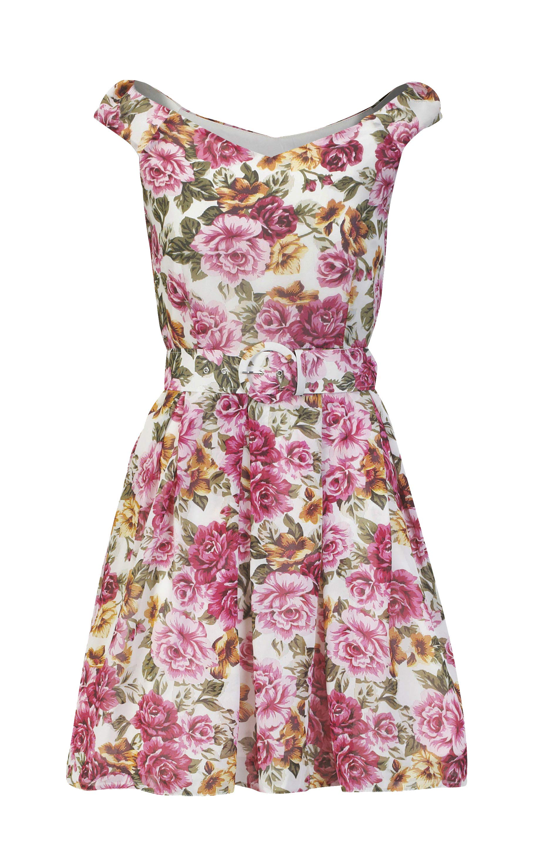 Lydia Bright flowers in cute Lydia Rose Bright frock