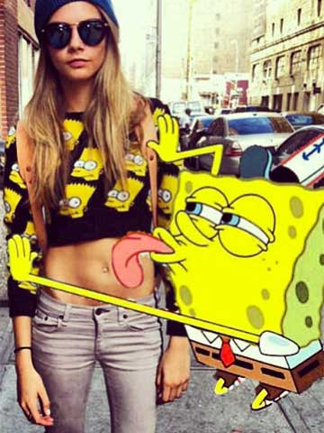 Look away now, Harry Styles! Cara Delevingne gets licked by new man in Twitter photo