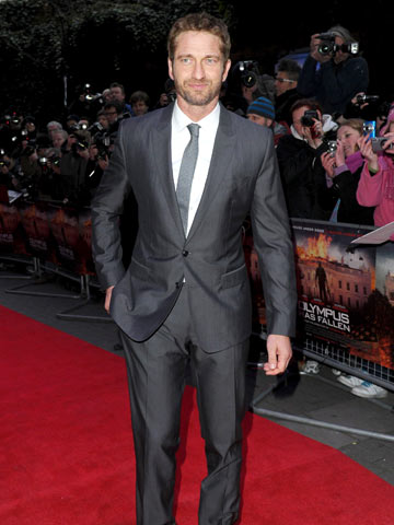 TV stars join Gerard Butler at Olympus Has Fallen film premiere in London 