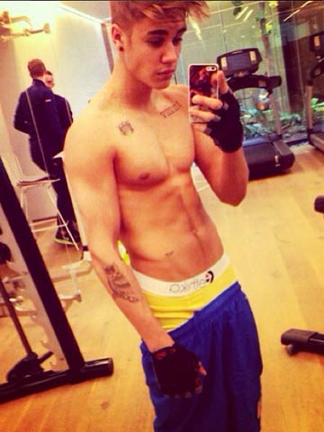 'Crazy' Justin Bieber shares sexy near-naked pictures