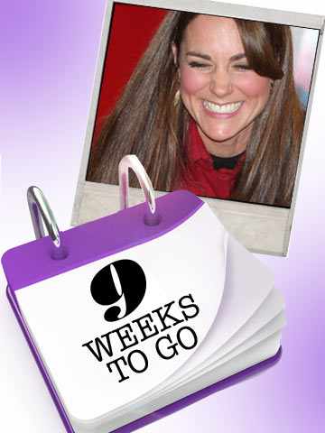 9 weeks to go! It's Kate Middleton and Prince William's Royal Bump Watch countdown