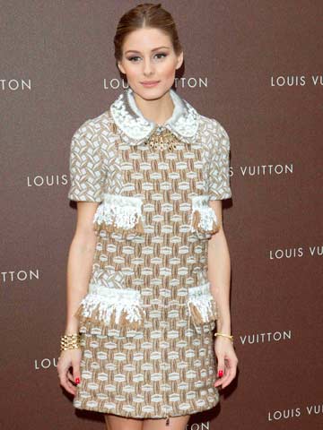 Olivia Palermo wears Zara heels to swanky Louis Vuitton fashion event