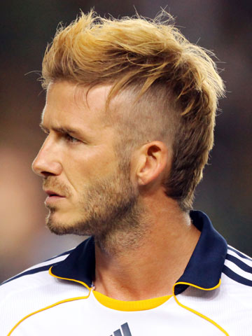 Football style icon David Beckham's hot hair looks