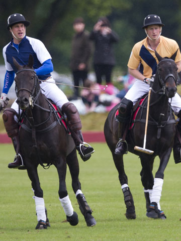 Prince William leaves pregnant Kate Middleton at home to play polo with brother Prince Harry 