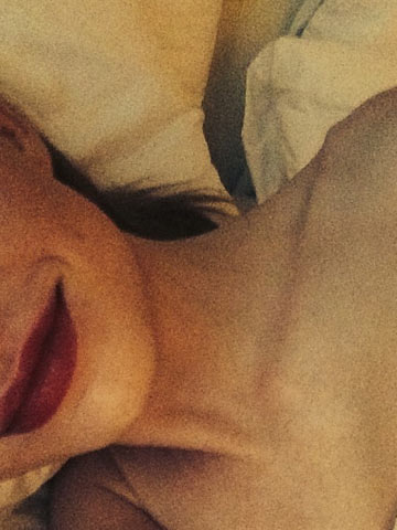Don't stain the sheets! Nicola Roberts wishes fans a good night and rocks hot red lipstick in sexy bed selfie Don't stain the sheets! Nicola Roberts wishes fans a good night and rocks hot red lipstick in sexy bed selfie