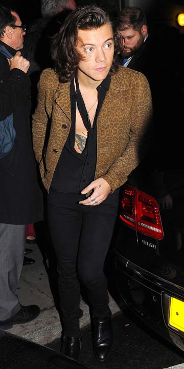 harry styles leopard shirt