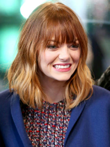 Wow, Andrew Garfield! Emma Stone shows off hot new fringe and ombre ...
